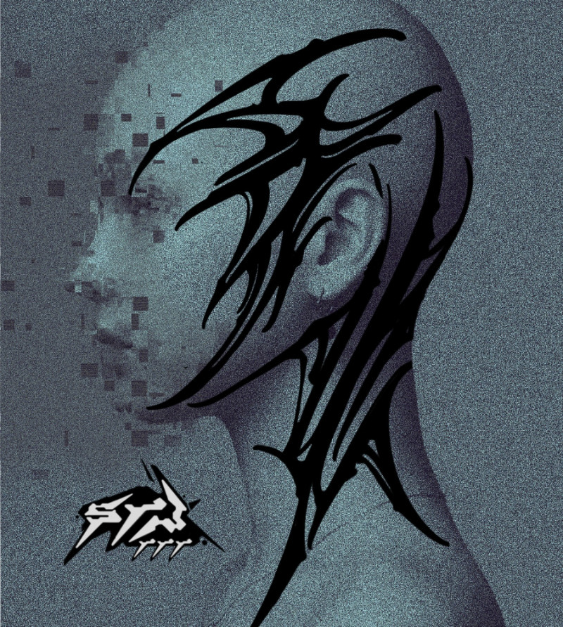 Estudo de tribal sobre cabeça